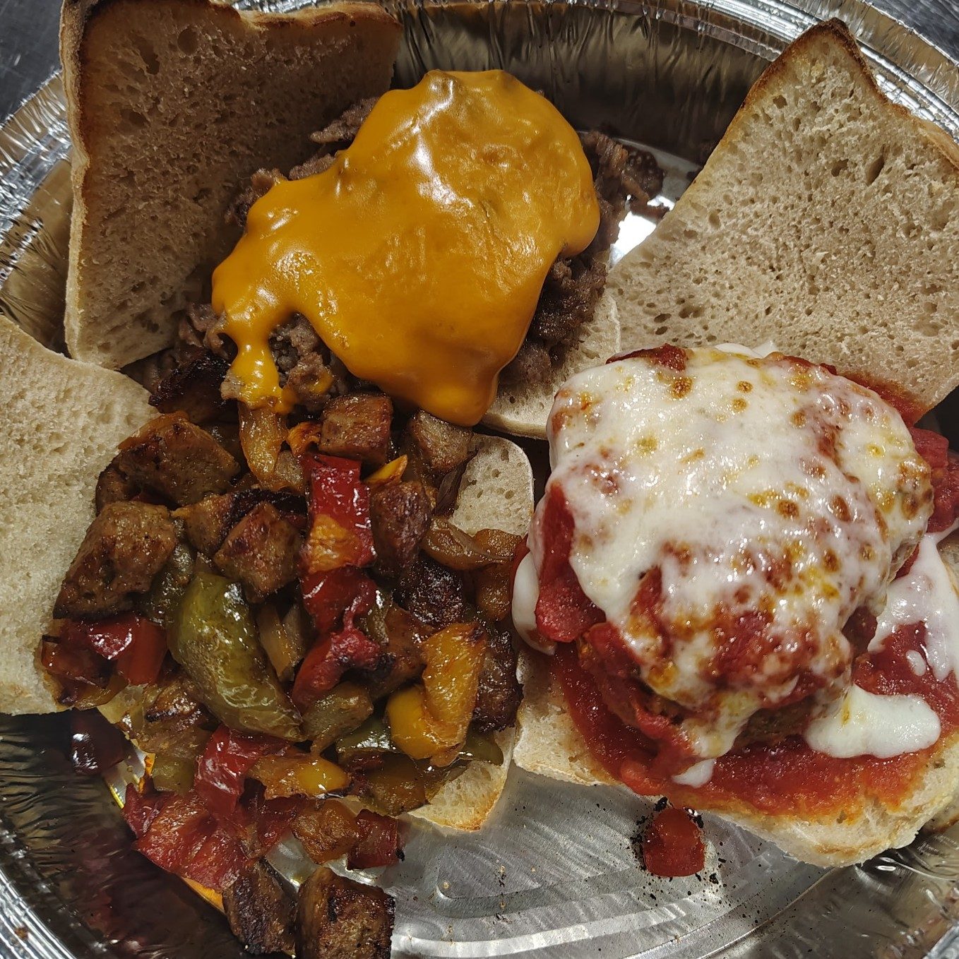 Sausage & Peppers Slider.