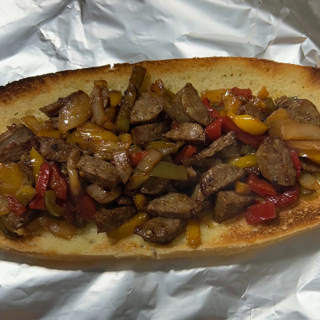 Sausage & Peppers Sub.