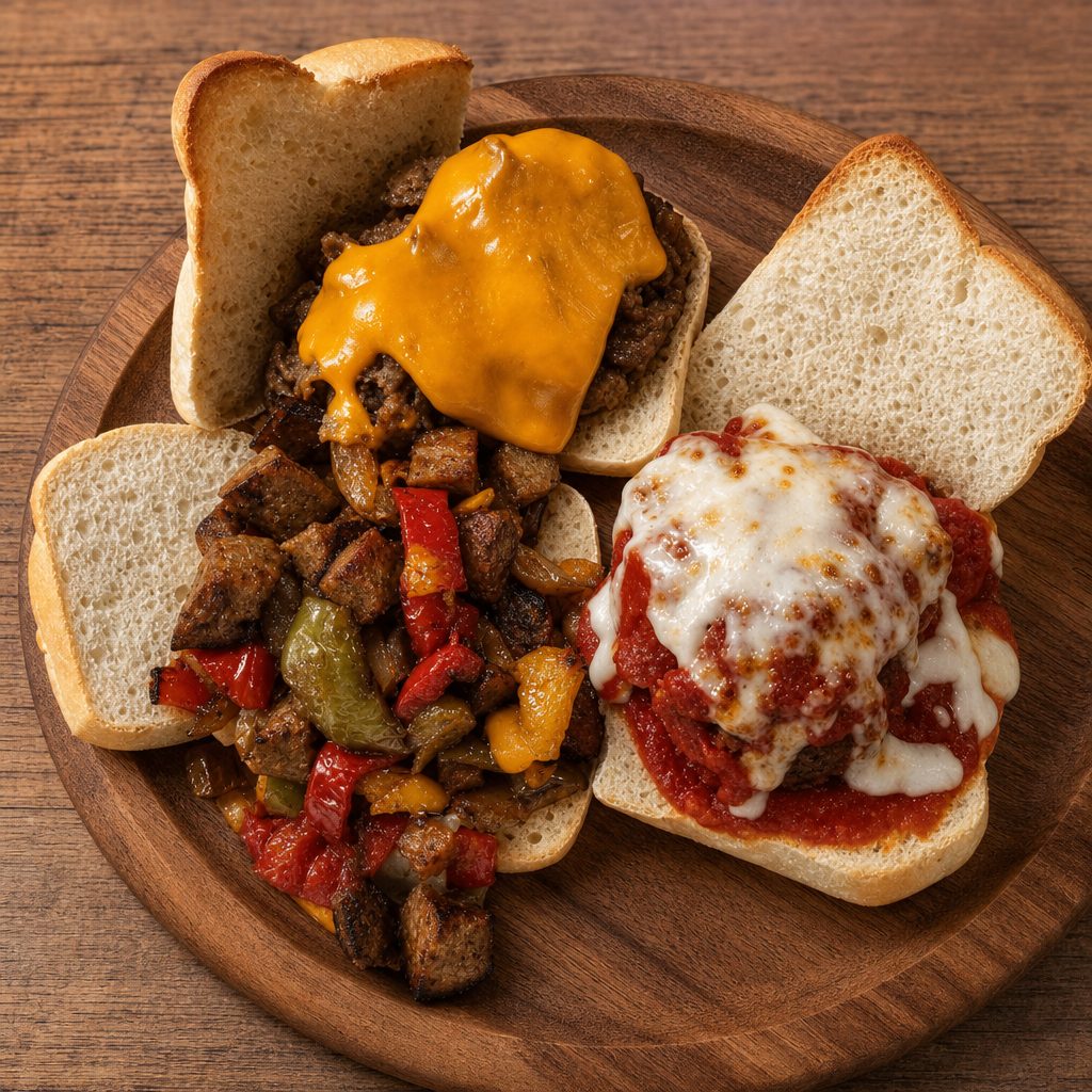 Sausage & Peppers Slider.