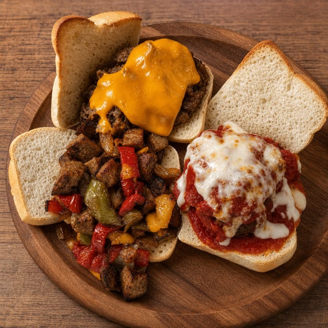 Sausage & Peppers Slider.