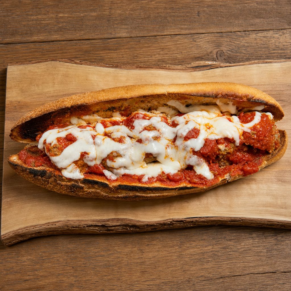 Meatball Parm Sub.