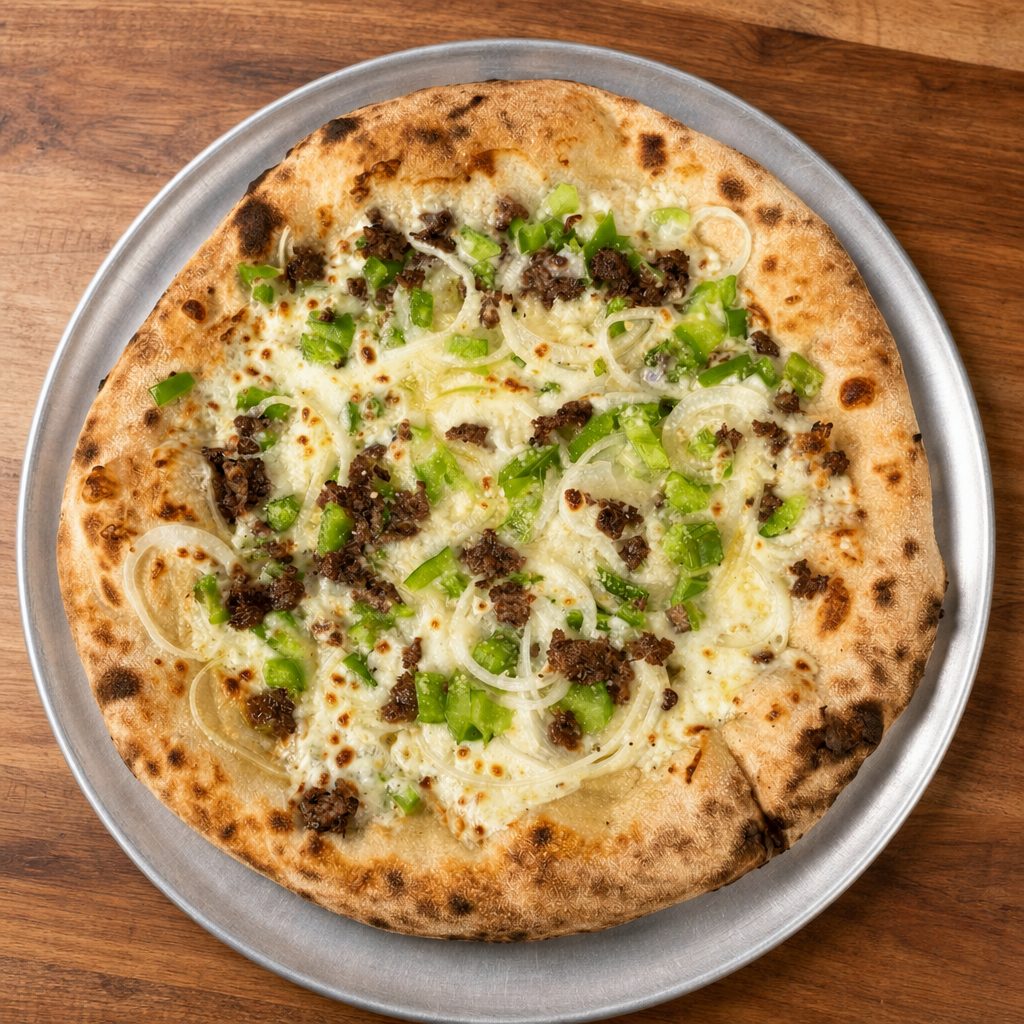 Cheesesteak Pizza.