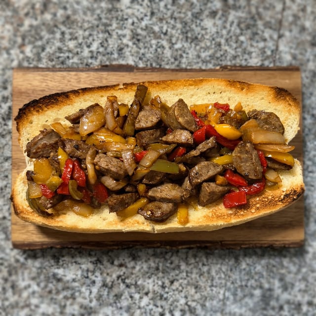 Sausage & Peppers Sub.