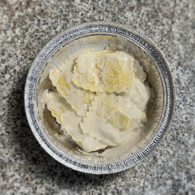 Ravioli & Alfredo Sauce.