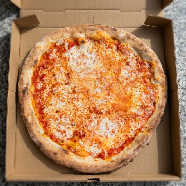 Traditional Cheese Pizza.